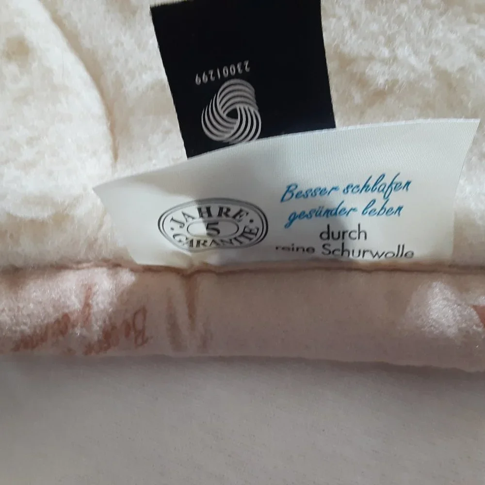 Pure Luxury Merino wool mattress topper kosher (quilted, ivory) 38